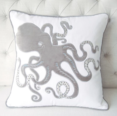 RightSide Designs Grey Inkling Octopus Indoor Applique Throw Pillow 4 RightSide Designs Grey Inkling Octopus Indoor Applique Throw Pillow - Image 2