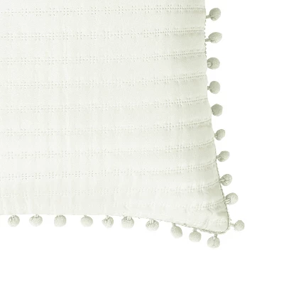 18"x18" Detroit Pompom Square Throw Pillow - VCNY Home 6 18"x18" Detroit Pompom Square Throw Pillow - VCNY Home - Image 4