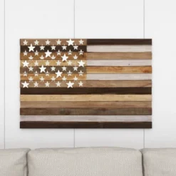 Wood American Flag Handmade Wall Decor Dark Brown - Olivia & May 35 Wood American Flag Handmade Wall Decor Dark Brown - Olivia & May -Safavieh Store GUEST b876305f 2035 4189 96f7 70704d84fcd9