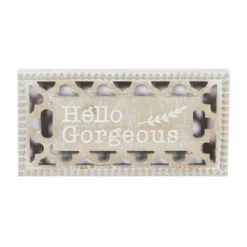 Farmhouse Wood Beaded Sign Wall Decor Set Of 2 White - Olivia & May -Safavieh Store GUEST bb1b4a99 9f99 4b59 9d89 bb7f08548981