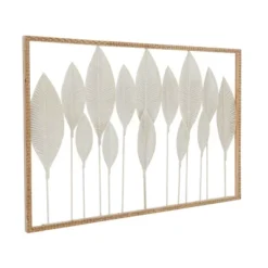 Metal Leaf Tall Cut-Out Wall Decor With Intricate Laser Cut Designs White - Olivia & May -Safavieh Store GUEST bb394a24 6a28 4a48 9df0 6aaf00871745