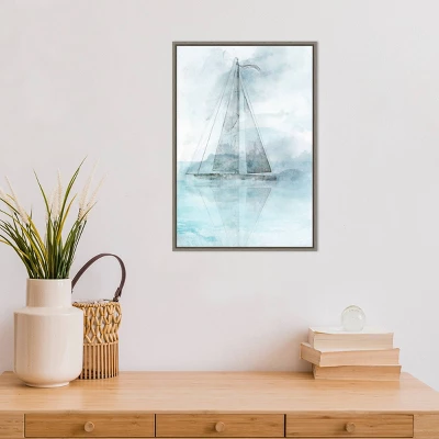 16" X 23" Sailing Boat II By Ken Roko Framed Canvas Wall Art - Amanti Art 5 16" X 23" Sailing Boat II By Ken Roko Framed Canvas Wall Art - Amanti Art - Image 3