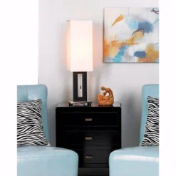 360 Lighting Floating Rectangle Modern Table Lamp 30" Tall Black Metal Open Frame White Fabric Box Shade For Bedroom Living Room Bedside Nightstand 13 360 Lighting Floating Rectangle Modern Table Lamp 30" Tall Black Metal Open Frame White Fabric Box Shade For Bedroom Living Room Bedside Nightstand -Safavieh Store GUEST bc833856 be0b 40a8 a477 cb279adafaa8