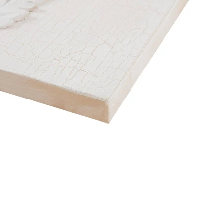 (Set Of 3) 35.5" Height Wooden Mandala 3D Embellished Canvas Decorative Wall Art Set White 5 (Set Of 3) 35.5" Height Wooden Mandala 3D Embellished Canvas Decorative Wall Art Set White - Image 3