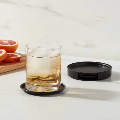 4pk Metal Coasters With Stand - Threshold™ 3 4pk Metal Coasters With Stand - Threshold™