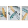 Set Of 3 Porcelain Bird Feathers Framed Wall Arts With Gold Aluminum Frames Blue - CosmoLiving By Cosmopolitan 2 Set Of 3 Porcelain Bird Feathers Framed Wall Arts With Gold Aluminum Frames Blue - CosmoLiving By Cosmopolitan -Safavieh Store GUEST c79a140d 8e19 47d2 a354 ca06e9749d81