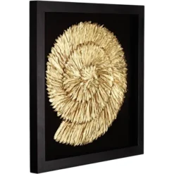 Dahlia Studios Nautilus Feathers Gold 31 1/2" Square Wall Art -Safavieh Store GUEST c96b8d4d e770 4dfc 8798 74972248a609