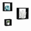 Floating Shelves- Cube Wall Shelf Set With Hidden Brackets, 3 Sizes To Display Decor, Books, Photos, More- Hardware Included By Hastings Home (Black) 1 Floating Shelves- Cube Wall Shelf Set With Hidden Brackets, 3 Sizes To Display Decor, Books, Photos, More- Hardware Included By Hastings Home (Black) -Safavieh Store GUEST cae6492b 903c 43f5 b822 e4742c4ad8f5