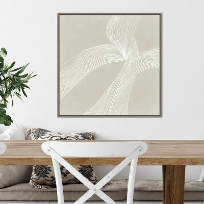 22" X 22" On The Same Wavelength II By Isabelle Z Framed Canvas Wall Art Gray Wash - Amanti Art 6 22" X 22" On The Same Wavelength II By Isabelle Z Framed Canvas Wall Art Gray Wash - Amanti Art - Image 4