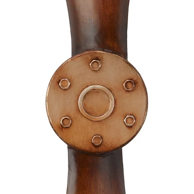 Metal Airplane Propeller 2 Blade Wall Decor With Aviation Detailing - Olivia & May 5 Metal Airplane Propeller 2 Blade Wall Decor With Aviation Detailing - Olivia & May - Image 3