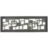 Metal Geometric Square Ribbon Wall Decor With Black Frame Gold - Olivia & May