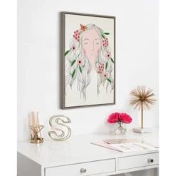 23" X 33" Sylvie Mother Nature Framed Canvas Wall Art By Stacie Bloomfield Natural - Kate And Laurel 9 23" X 33" Sylvie Mother Nature Framed Canvas Wall Art By Stacie Bloomfield Natural - Kate And Laurel -Safavieh Store GUEST d26655b7 596d 4fb2 9753 516775660237