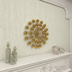 Metal Starburst Wall Decor With Orb Detailing Gold - Olivia & May -Safavieh Store GUEST d2c193c2 1937 4ef1 b91c 95fa9046a76f