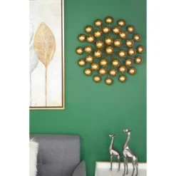 Metal Starburst Wall Decor With Orb Detailing Gold - Olivia & May -Safavieh Store GUEST d6d13897 a5e9 48a4 8843 333c3da373f5