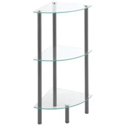 MDesign Glass/Metal Household Corner Organizer Shelf -Safavieh Store GUEST d82cd463 c7be 4a5b ab04 d6c9af405578