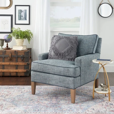 18"x18" Diamond Square Throw Pillow With Fringe - Nicole Curtis 4 18"x18" Diamond Square Throw Pillow With Fringe - Nicole Curtis - Image 2