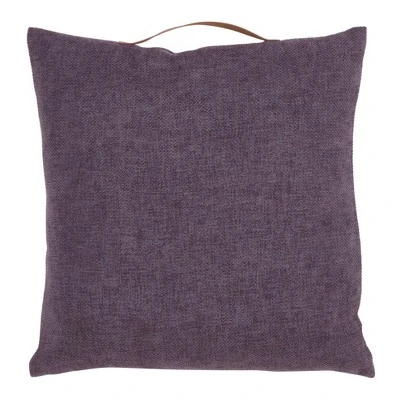 18"x18" Chenille With Handle Poly Filled Square Throw Pillow - Saro Lifestyle 7 18"x18" Chenille With Handle Poly Filled Square Throw Pillow - Saro Lifestyle - Image 5