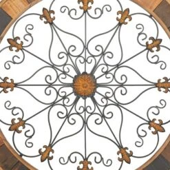 Wood Scroll Arabesque Wall Decor With Metal Fleur De Lis Relief Brown - Olivia & May 22 Wood Scroll Arabesque Wall Decor With Metal Fleur De Lis Relief Brown - Olivia & May -Safavieh Store GUEST ded3ccd3 df04 4622 8a57 a99a32f936e2