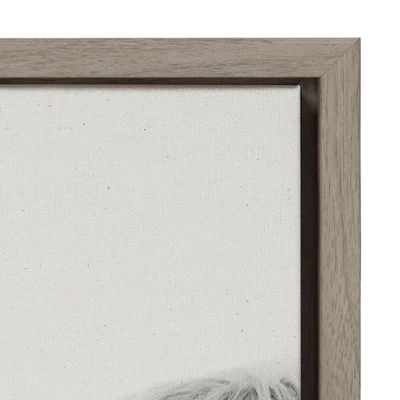 18" X 24" Sylvie Highland Cow Crop Framed Canvas Wall Art By The Creative Bunch Studio Gray - Kate And Laurel 4 18" X 24" Sylvie Highland Cow Crop Framed Canvas Wall Art By The Creative Bunch Studio Gray - Kate And Laurel - Image 2