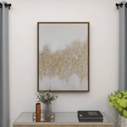 Glam Metal Abstract Framed Wall Art With Gold Frame Gold - CosmoLiving By Cosmopolitan -Safavieh Store GUEST e1effe18 8626 4fd1 b31f 03acdd97e7ef