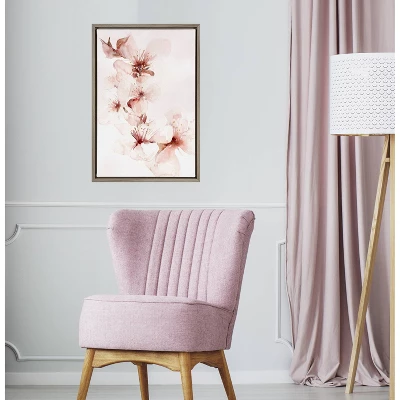 16" X 23" Watercolor Blossoms II Framed Canvas Wall Art - Amanti Art 6 16" X 23" Watercolor Blossoms II Framed Canvas Wall Art - Amanti Art - Image 4