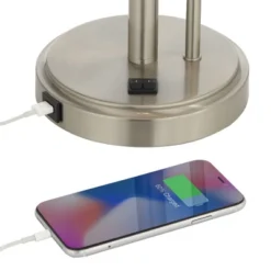 Possini Euro Design Traverse Modern Table Lamps Set Of 2 29 1/2" Tall Brushed Nickel With USB Charging Port LED Gooseneck White Drum Shade For Desk 11 Possini Euro Design Traverse Modern Table Lamps Set Of 2 29 1/2" Tall Brushed Nickel With USB Charging Port LED Gooseneck White Drum Shade For Desk -Safavieh Store GUEST e5e98734 7ed3 4d2c 89e5 e165f0c556bf