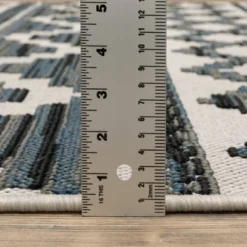 Trinity Geometric Patio Area Rug Beige/Blue - Captiv8e Designs -Safavieh Store GUEST e5fdda76 a382 4ba9 900e 93b003b67355