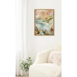 18" X 24" Sylvie Landscape 04 Framed Canvas By Annie Quigley Natural - Kate & Laurel All Things Decor -Safavieh Store GUEST e67af1dc d7cd 4f63 97cf d2f83a1a41c2