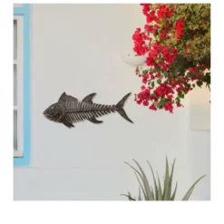 Global Crafts Grey Fish Bones Nautical Haitian Steel Drum Wall Art -Safavieh Store GUEST e7786b22 ea23 4158 9c00 522c7d7e81cf
