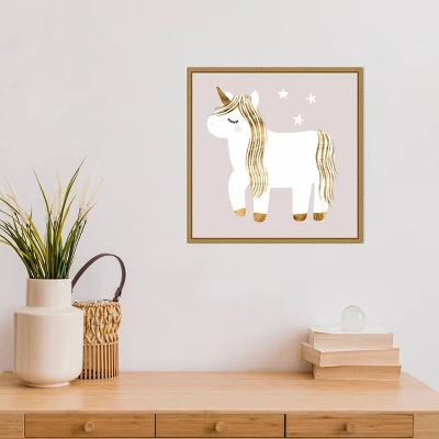 16" X 16" Sleepy Unicorn I By Victoria Barnes Framed Canvas Wall Art - Amanti Art 6 16" X 16" Sleepy Unicorn I By Victoria Barnes Framed Canvas Wall Art - Amanti Art - Image 4