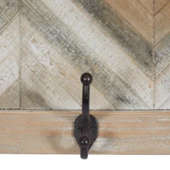 Wood 1 Shelf And 4 Hangers Wall Hook Brown - Olivia & May 7 Wood 1 Shelf And 4 Hangers Wall Hook Brown - Olivia & May -Safavieh Store GUEST eaea7875 ad2b 4b97 8813 7bddc3c80bb0