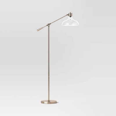 Crosby Bell Floor Lamp Brass With Glass Shade - Threshold™ 6 Crosby Bell Floor Lamp Brass With Glass Shade - Threshold™ - Image 4