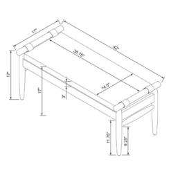 Upholstered Natural Wood Accent Bench Oatmeal - Hearth & Hand™ With Magnolia -Safavieh Store GUEST ef9437ac 18a2 4047 8ac0 d097d78327a9