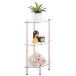 MDesign Glass/Metal Household Corner Organizer Shelf -Safavieh Store GUEST efdcbfab b3e5 41fa ab9b 17ac999d5d32