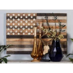 Wood American Flag Handmade Wall Decor Dark Brown - Olivia & May 39 Wood American Flag Handmade Wall Decor Dark Brown - Olivia & May -Safavieh Store GUEST f24ff249 bc61 4b66 9475 468242bb6393