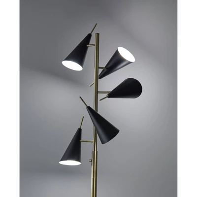 71.5" Owen Tree Lamp Black - Adesso 12 71.5" Owen Tree Lamp Black - Adesso - Image 10