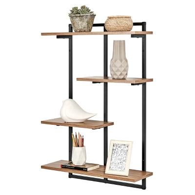 34.5" X 23.6" Rhodes 4 Tier Modern Floating Windowsill Wall Shelf Unit - Danya B. 8 34.5" X 23.6" Rhodes 4 Tier Modern Floating Windowsill Wall Shelf Unit - Danya B. - Image 6