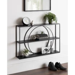 36" X 24" Pirzada Geometric Wall Shelf Black - Kate & Laurel All Things Decor 9 36" X 24" Pirzada Geometric Wall Shelf Black - Kate & Laurel All Things Decor -Safavieh Store GUEST f48d7146 d253 4635 a786 3b6f1fea233d