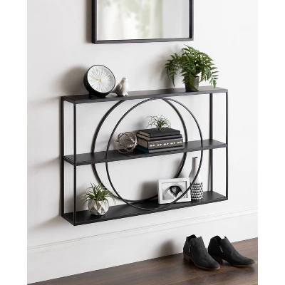 36" X 24" Pirzada Geometric Wall Shelf Black - Kate & Laurel All Things Decor 5 36" X 24" Pirzada Geometric Wall Shelf Black - Kate & Laurel All Things Decor - Image 4