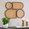 21" X 28" Bamboo Geometric Shapes Wall Decor With Slatted Wood Design Brown - The Novogratz -Safavieh Store GUEST f4a2bc8e c751 4f22 98a4 be179b272026