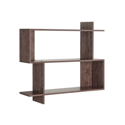 35.4" X 32" Manasa Floating Geometric Kilter 2 Tier Wall Shelf - Danya B. 12 35.4" X 32" Manasa Floating Geometric Kilter 2 Tier Wall Shelf - Danya B. - Image 10