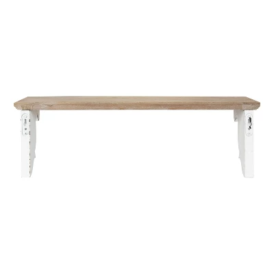 24" X 7" Abbidee Wood Shelf With Corbels Brown/White - Kate & Laurel All Things Decor 4 24" X 7" Abbidee Wood Shelf With Corbels Brown/White - Kate & Laurel All Things Decor - Image 2