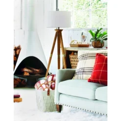 Oak Wood Tripod Floor Lamp Dark Brown - Threshold™ -Safavieh Store GUEST f662f2ec 6ed0 4f35 8681 9ea5c84bfc7c