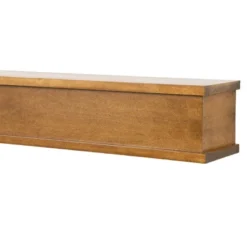 Modern Ember Muirwood Maple Wood Fireplace Mantel Shelf | Elegant Transitional Design With Symmetrical Top & Bottom Molding - Wall Mounted