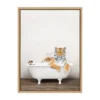 18" X 24" Sylvie Bengal Tiger In Rustic Bath Frame Canvas By Amy Peterson Natural - Kate & Laurel All Things Decor -Safavieh Store GUEST f76f49db 5868 44fc 89fc 5d279b009791