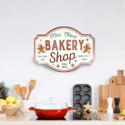 Northlight 18" Mrs. Claus' Bakery Shop Metal Christmas Wall Sign -Safavieh Store GUEST f78702ee f3e6 43eb a9b4 474e64e68702
