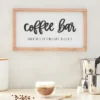 Farmlyn Creek Coffee Bar Sign, Wooden Farmhouse Coffee Bar Decor With Hooks, 16 X 9 In