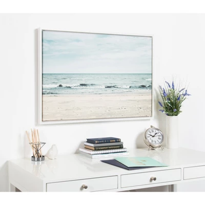 23" X 33" Sylvie Beach 2 Framed Canvas By F2 Images White - Kate And Laurel 6 23" X 33" Sylvie Beach 2 Framed Canvas By F2 Images White - Kate And Laurel - Image 4