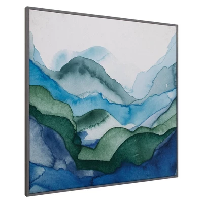 35" X 35" Emerald Quartz A By GI Artlab Framed Wall Art Canvas - Fine Art Canvas 5 35" X 35" Emerald Quartz A By GI Artlab Framed Wall Art Canvas - Fine Art Canvas - Image 3