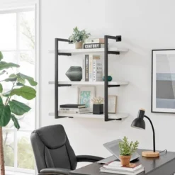31.5" X 33.2" Modern 3 Tier Hanging Bracket Wall Shelve White Birch - Danya B. 26 31.5" X 33.2" Modern 3 Tier Hanging Bracket Wall Shelve White Birch - Danya B. -Safavieh Store GUEST fb370891 940d 492d 9288 f7e2c54d8448